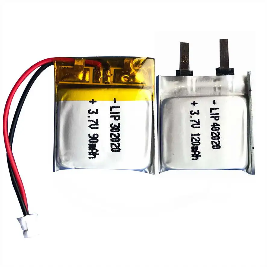 lithium battery 100mah 302020 90mAh 402020 120mah Small 3.7v Li-polymer rechargeable lipo battery for Smart bracelet