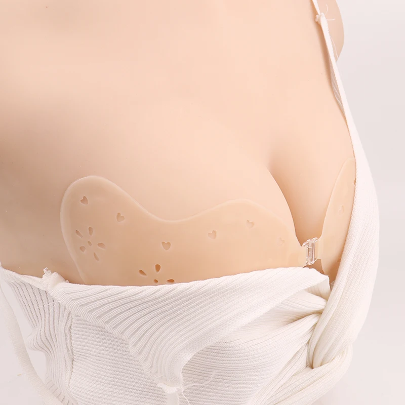 Front Closure Seamless 3cm Thickness Push Up Bra Silicone Women Lingerie Self Adhesive Bra Hand Setting Pads Female Bras