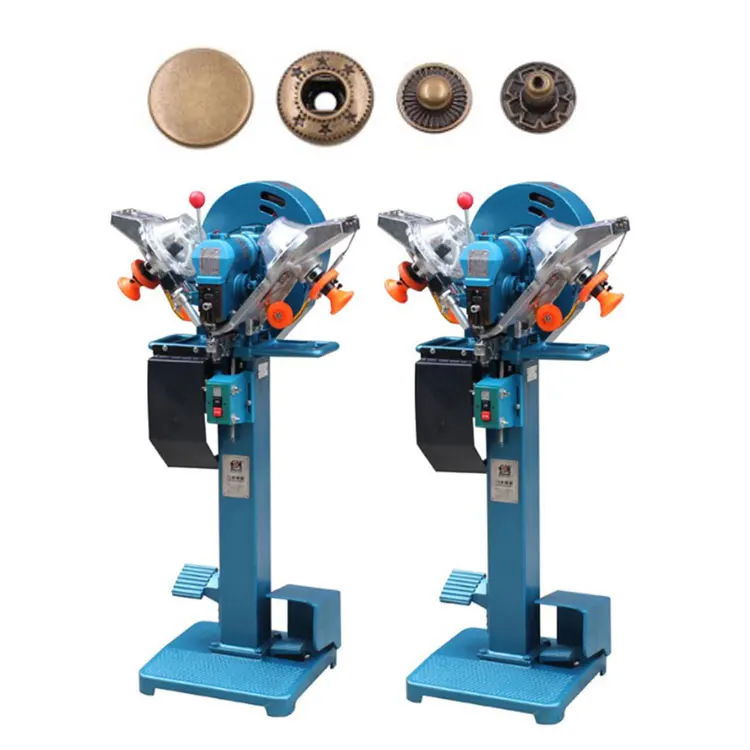 High efficient automatic plastic / metal snap button attaching fixing fastening machine
