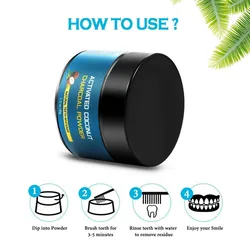 Natural Activated Charcoal Miracle Teeth Whitening Coconut Shell Cleaning Powder