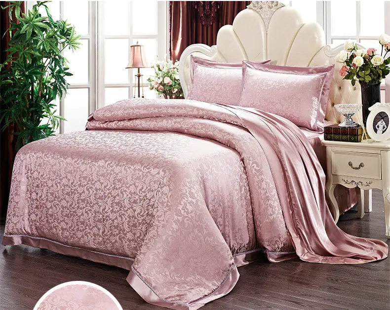 
100% polyester silk jacquard duvet cover 