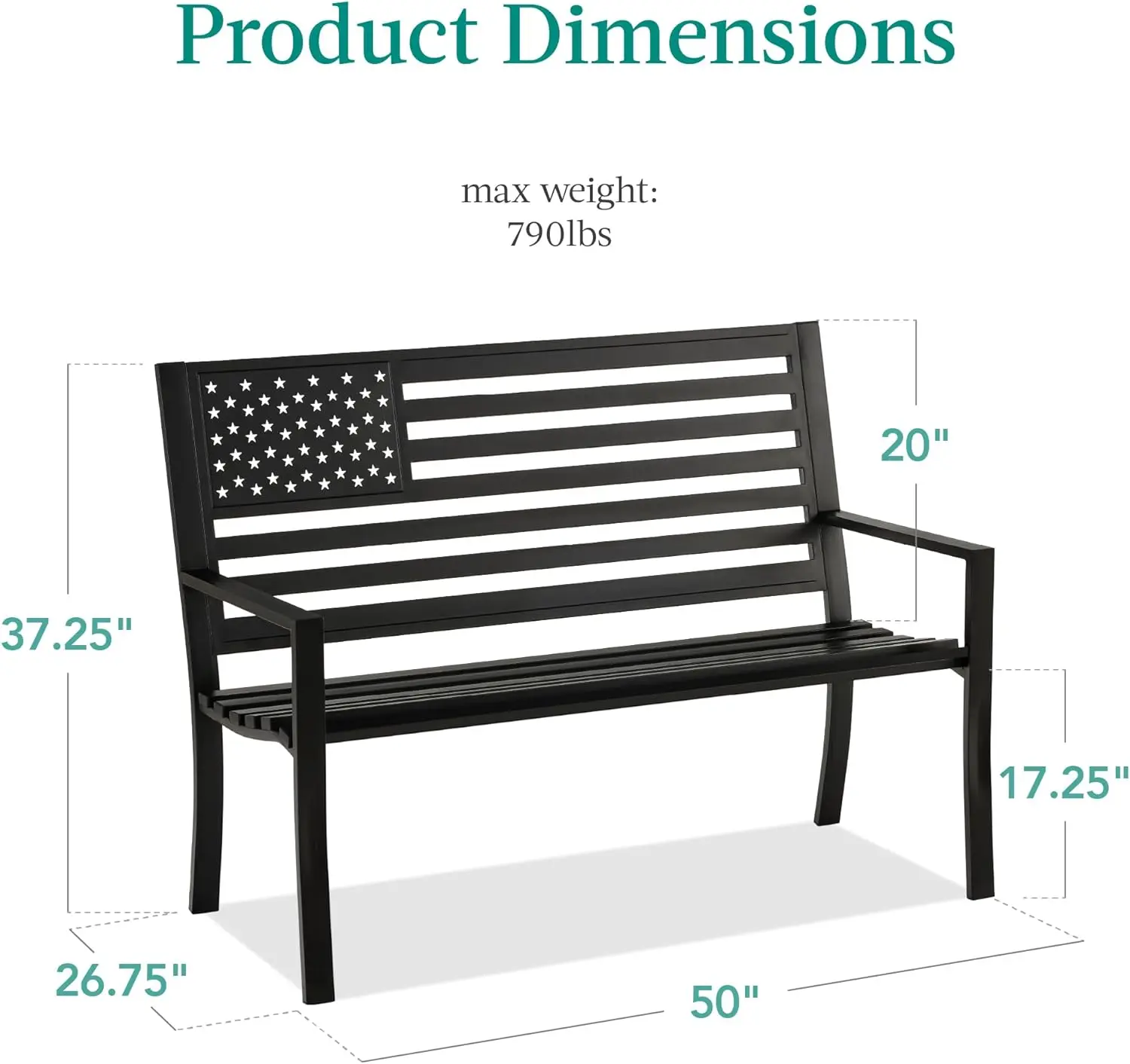 K&J High Quality Wholesale Modern Outdoor Metal Garden Park Bench Wrought Iron Patio Bench
