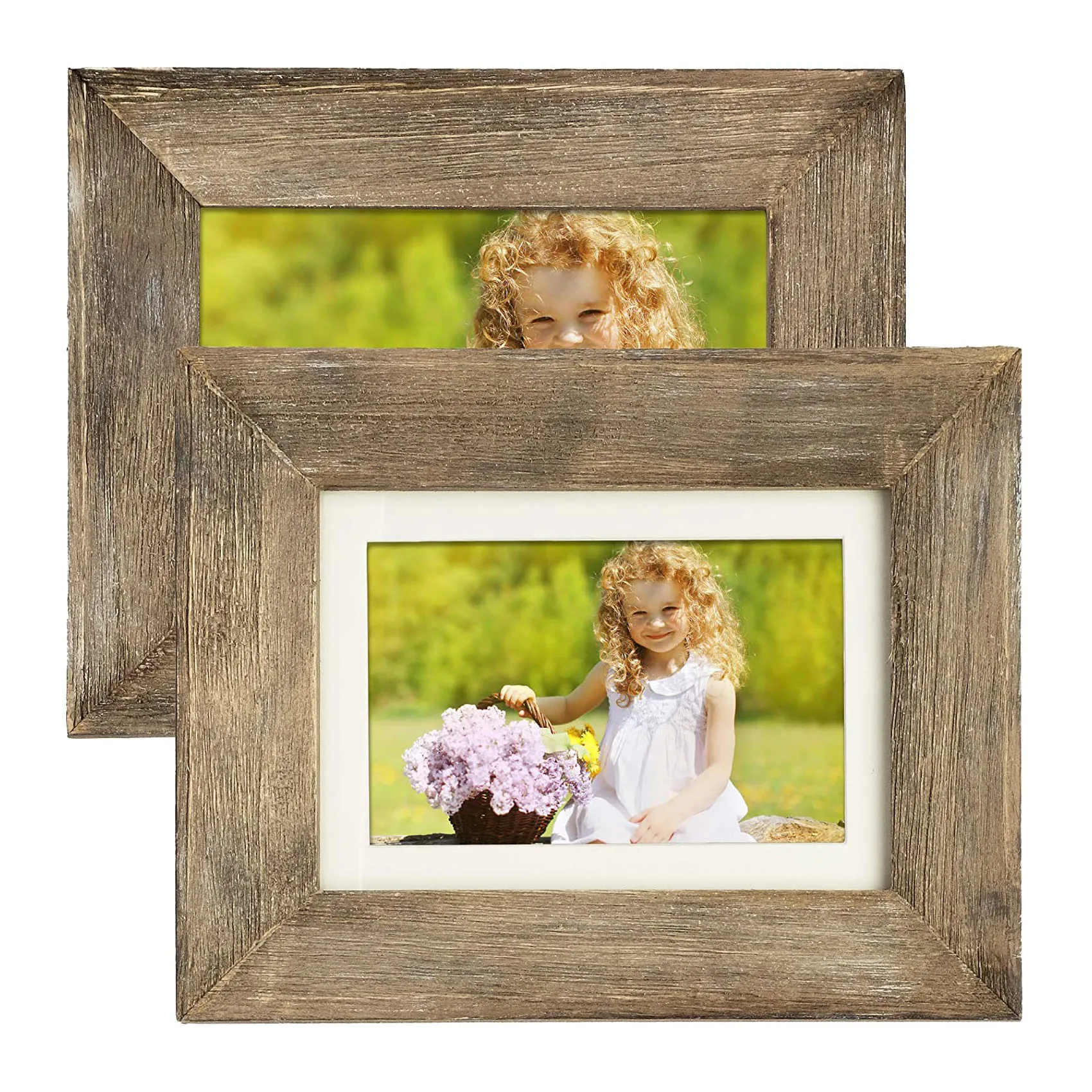 Настенный держатель для фоторамок в деревенском стиле, Настольная плотная Погодостойкая серая деревянная декоративная фоторамка для дома