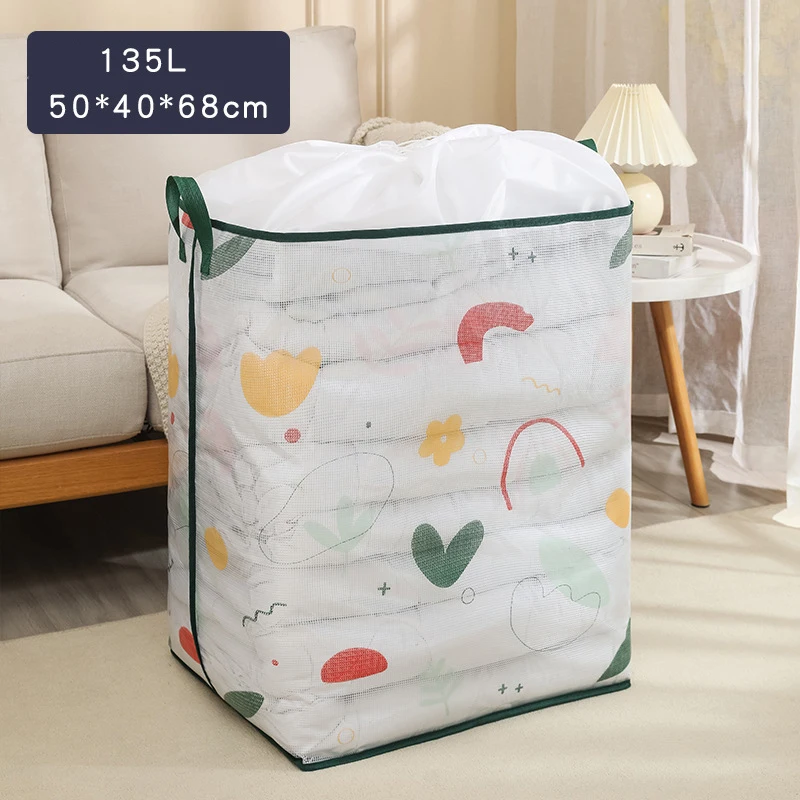 Bed Sheets Quilt Foldable Organizer Bag Clothing Collection Bag With Zipper