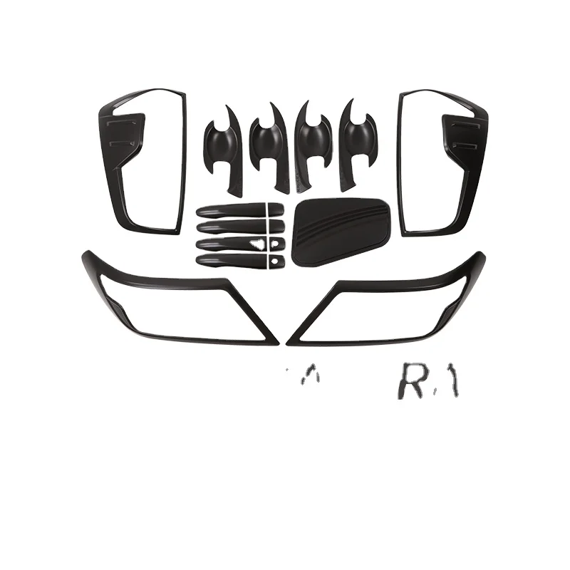 WZXD New Arrival Abs Matte Black Pickup 4x4 Accessories Car Stickers For Nissan Navara Np300 2015+ 19pcs