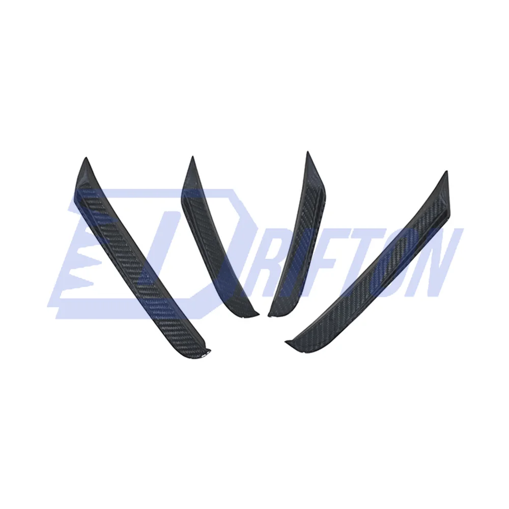 TAKD Style Dry Carbon Fiber Front Bumper Canards For BMW 8 Series G14 G15 G16