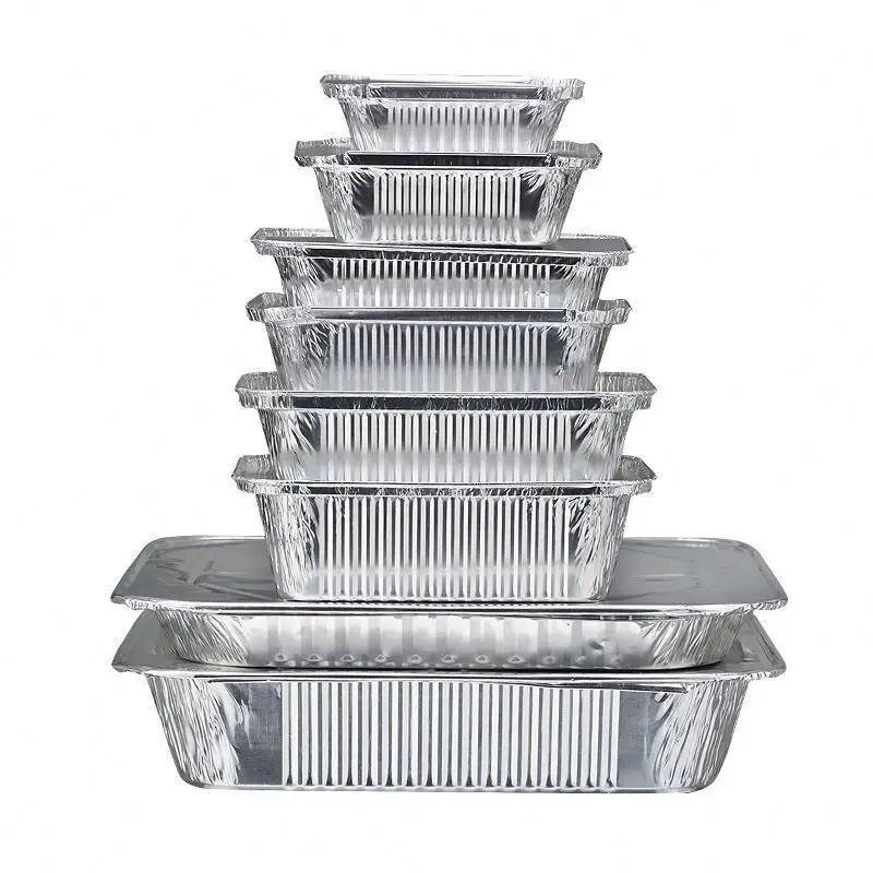 Wholesale Disposable OEM Logo Aluminium Foil For Food Packing Small Foil Tray Small Aluminium Foil Containers
