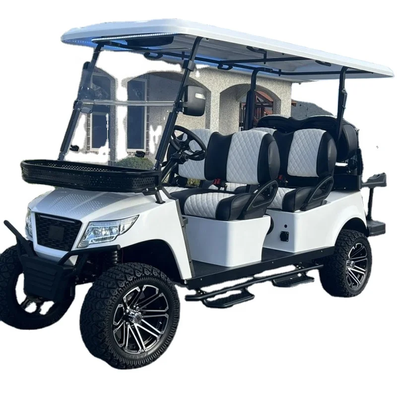72v 7.5kw lithium battery long distance electric golf cart lifted hunting buggy alloy floor anti aging