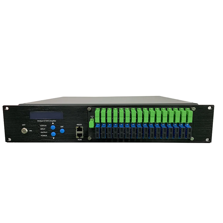 FTTH Fiber Optic 1550NM  PON CATV WDM EDFA 8 16 32 PORTS 19DB Optical Amplifier EDFA