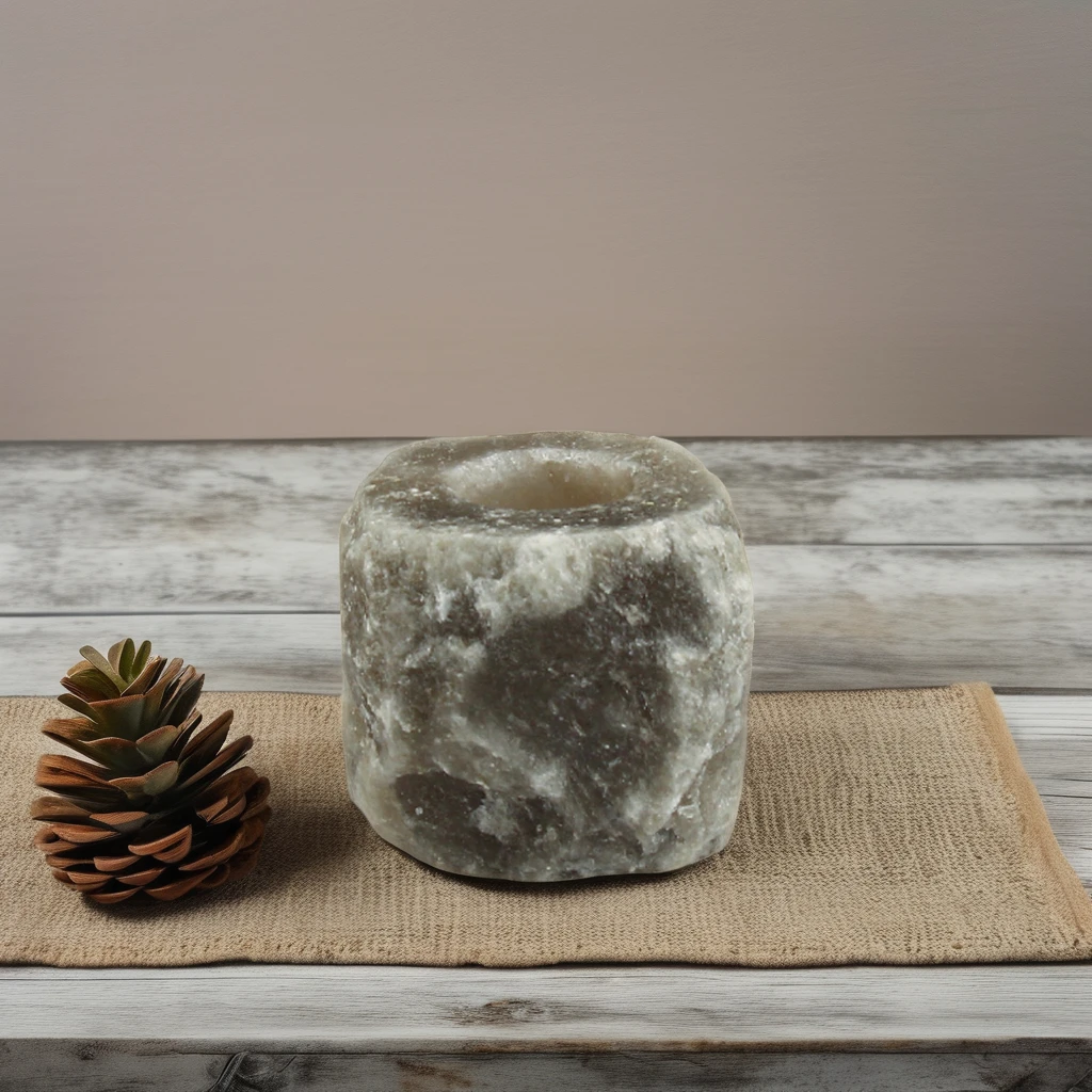 Carved Natural Colors Himalayan Rock Salt Lamp Candle Salt Lamp Bowl Himalayan Salt Candle Holders for Home Decoration