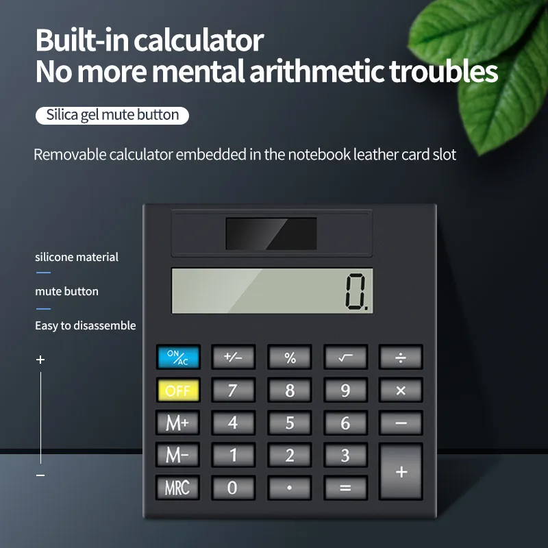 A5 Size Diary Lined Jotter Faux Leather Conference Notepad Wireless Power Bank Calculator Notebook With USB drive