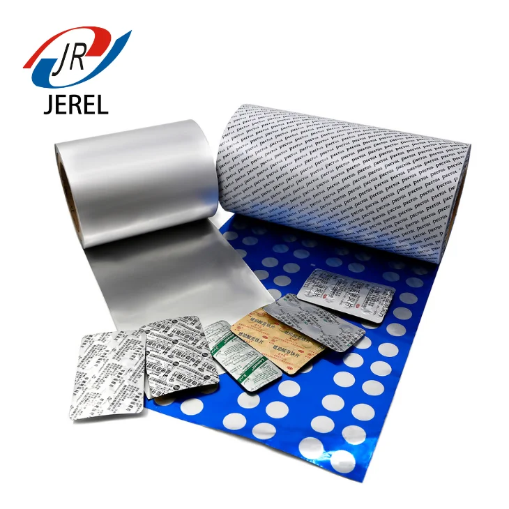 can be printed aluminum foil 8011 jumbo roll with 20/25/30 micron in thickness blister alu foil