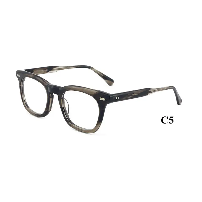 Customized Cellulose Crystal Acetate Sheets Optical Frames Eye Glasses Designer Eyewear Vintage Eyeglasses Square Frame