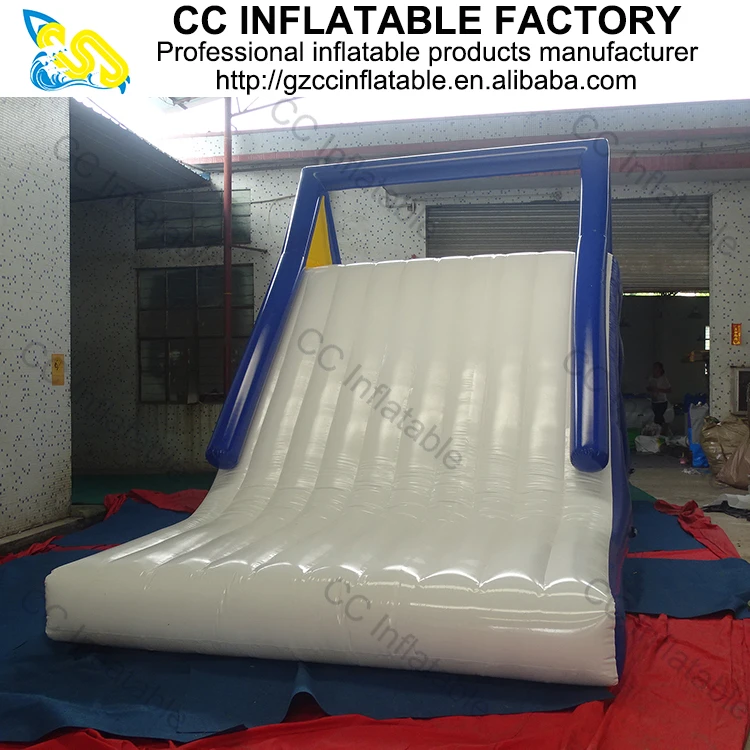 Factory lake water slide inflatable water climbing tower toy floating inflatable slide