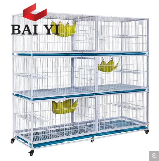 Large Discount Wholesale 3 tiers Wire Cat TransparentShow Cage in Malaysia Vietnam
