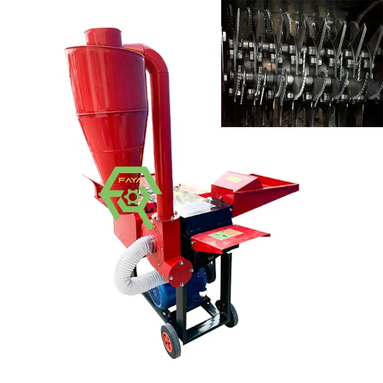 Multifunctional corn stalk/pasture/peanut seedling/bean straw shredder grain crushing machine