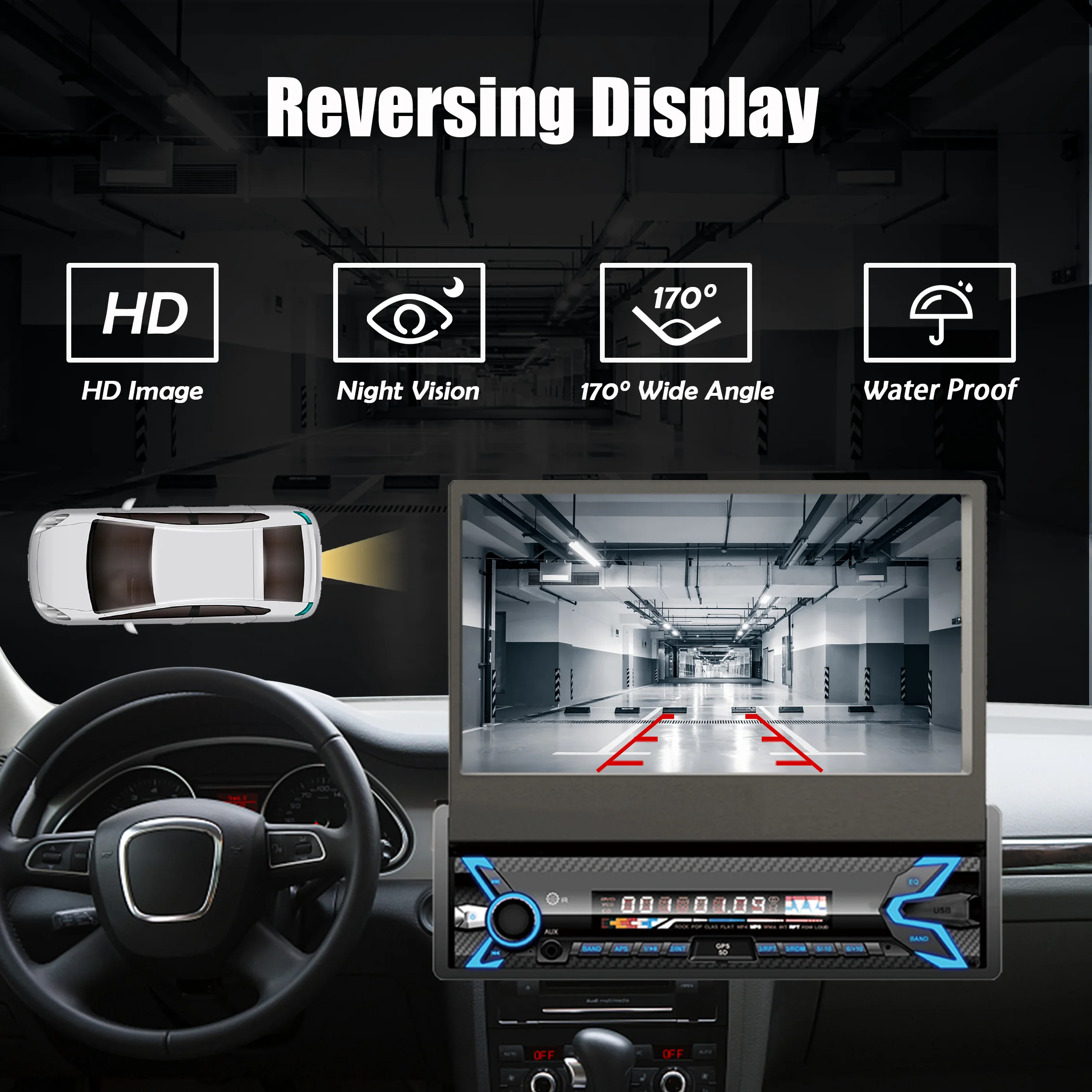 Retractable Touch Screen Car Multimedia Player for Toyota Corolla 2 Din 7 Inch Stereo Auto Car Video Mp5 Player Android