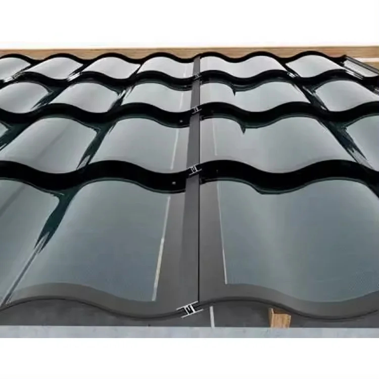 CIGS 30W 300W BIPV Solar Roof Tiles Double Glass Shingle Panel Thin Film Photovoltaic Power Silicon Material Packad Solar Panel