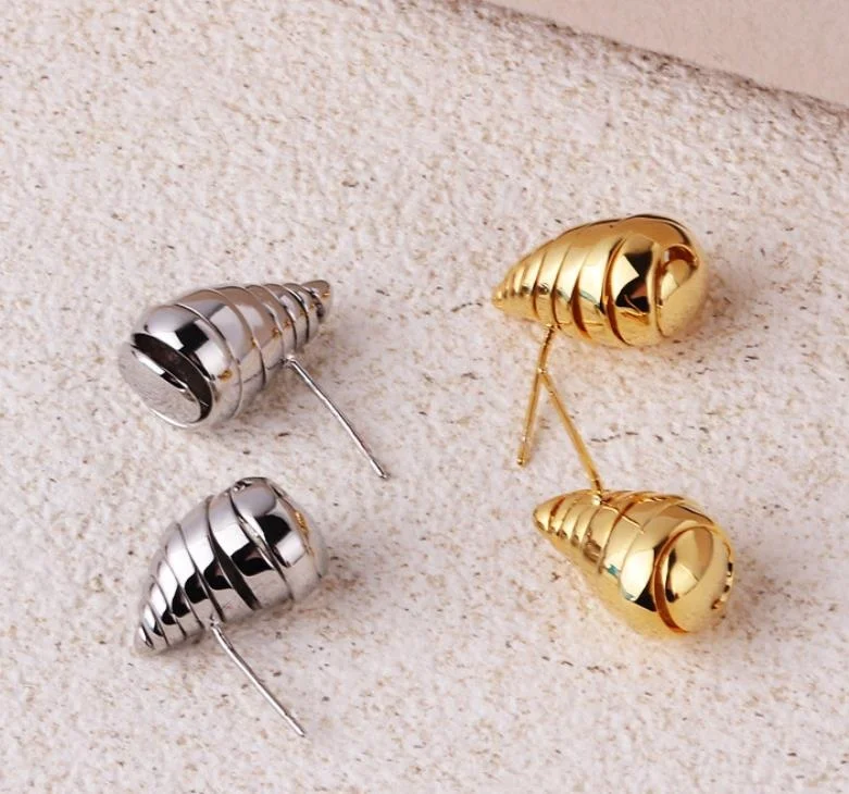 Hot selling melon seed water with drop mango chili earrings for women with copper plated gold size with 925 silver needles