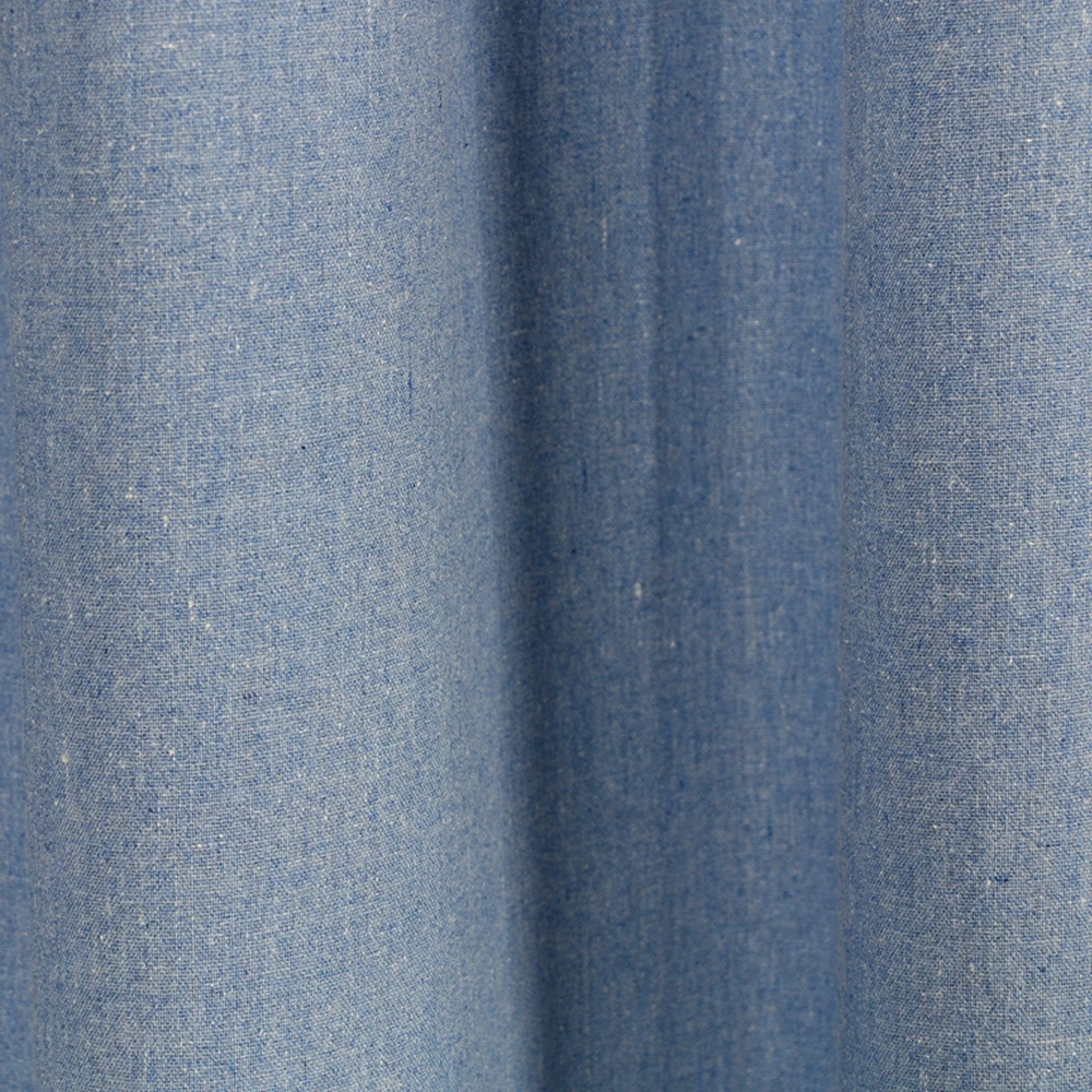 OWENIE Outdoor Blackout Grommet Window Curtain Burlap Total Blackout Window Curtain Blue linen curtain
