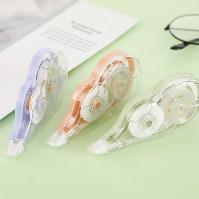 Mono Retro Assorted Colors Correction Tape Easy to Use Applicator Transparent Colorful Correction Tape for Instant Corrections