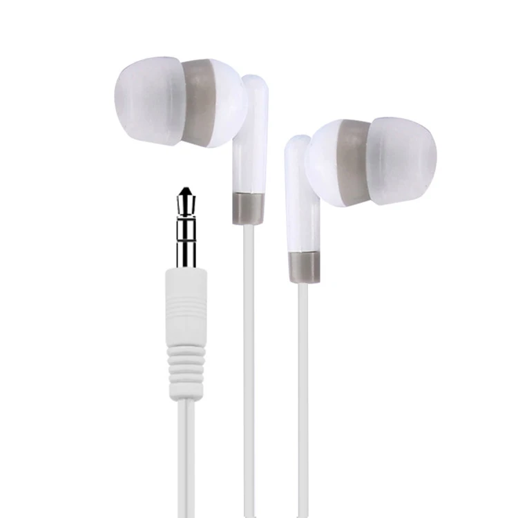 Wholesale hot sell Cheap Price headphone earbuds wired 3.5mm Jack In Ear Stereo Disposable earphone  For Bus Train School