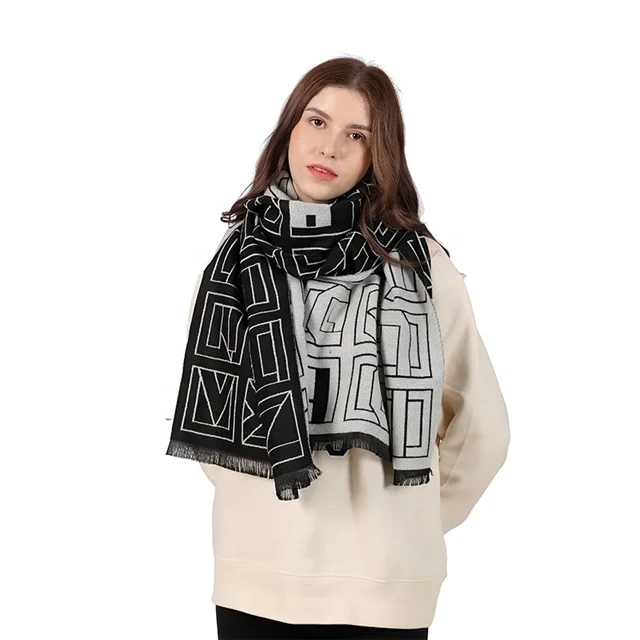 China Made Long Warm Pashmina Scarf Cashmere Cozy Winter Knitted Autumn Winter Other Scarves