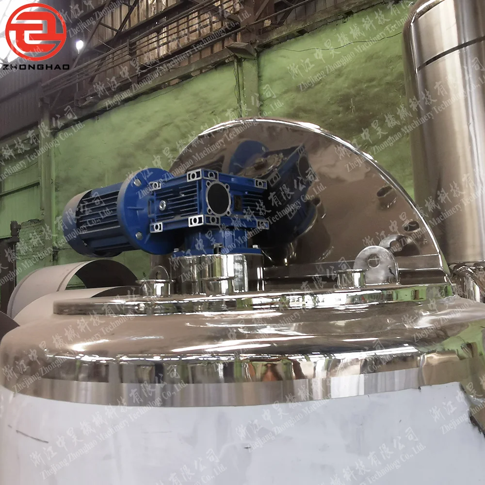 High Speed Stainless Steel Chemical Detergent Mixing Machinery Flat Top Cover Opening Medical Ointment Homogenizer Emulsion Tank