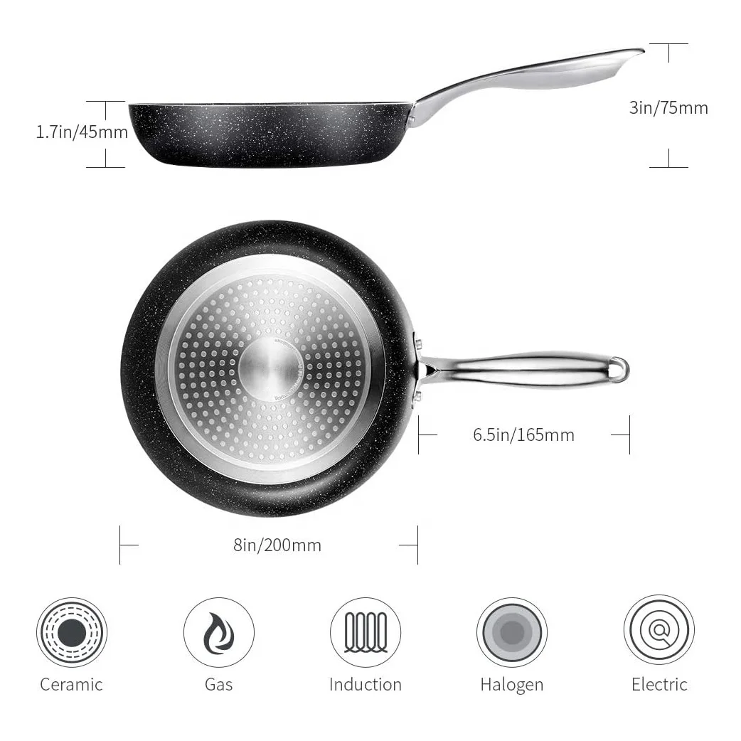 
gas non stick griddle flat deep fry pizza round stainless chinese carbon steel wok camping cookware nonstick grill wok pan bbq 