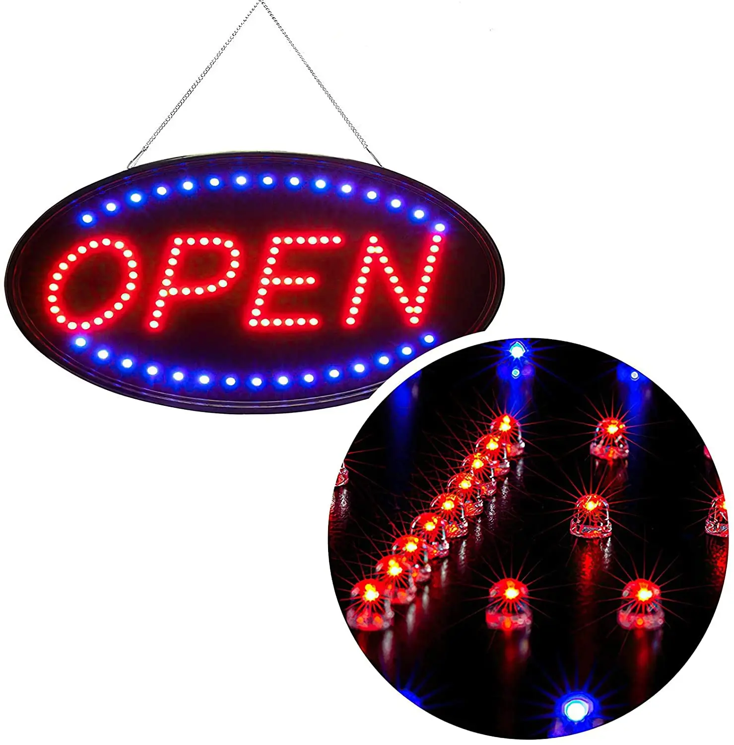 Bright Led Open Neon Sign for Business,Advertisement Board for Shop Bar Hotel,Electric Display Open Neon Light Sign