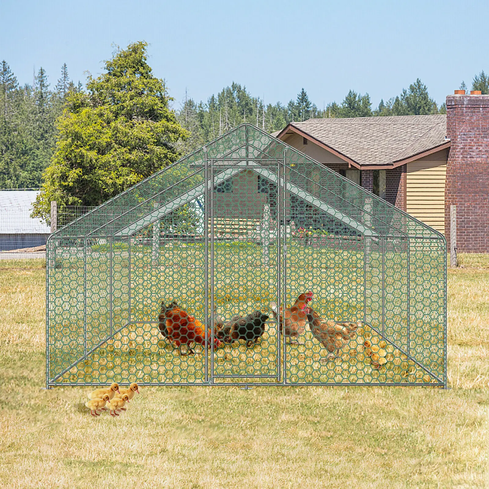 wire mesh chicken run coop 3m X 2m walk in cage for rabbit ducks hens poultry
