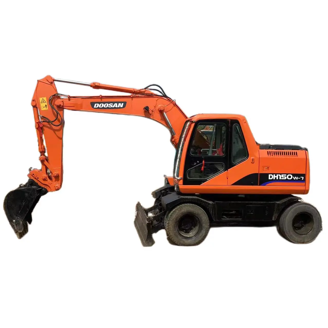 Second hand Doosan DH150W good appearance ready for work 15 ton wheel excavator
