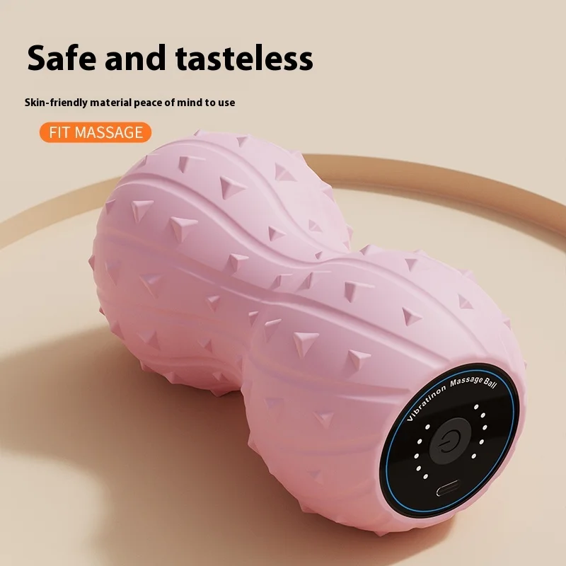 LUYAO Portable Electric  Peanut Massage Ball Vibrating Massage Ball for Pain Relive Foot Muscle Massager