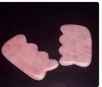 natural custom quartz stone jade rose gua sha comb