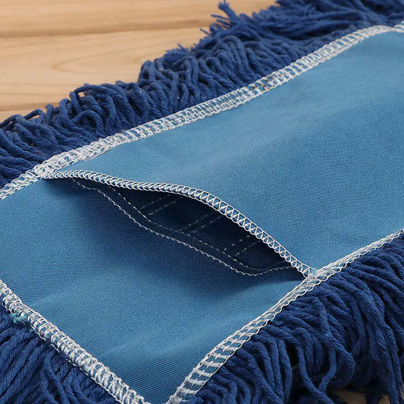 Wholesale 60cm thick twill polyester large area floor cleaning dust mop replaceable cotton flat mop head refill