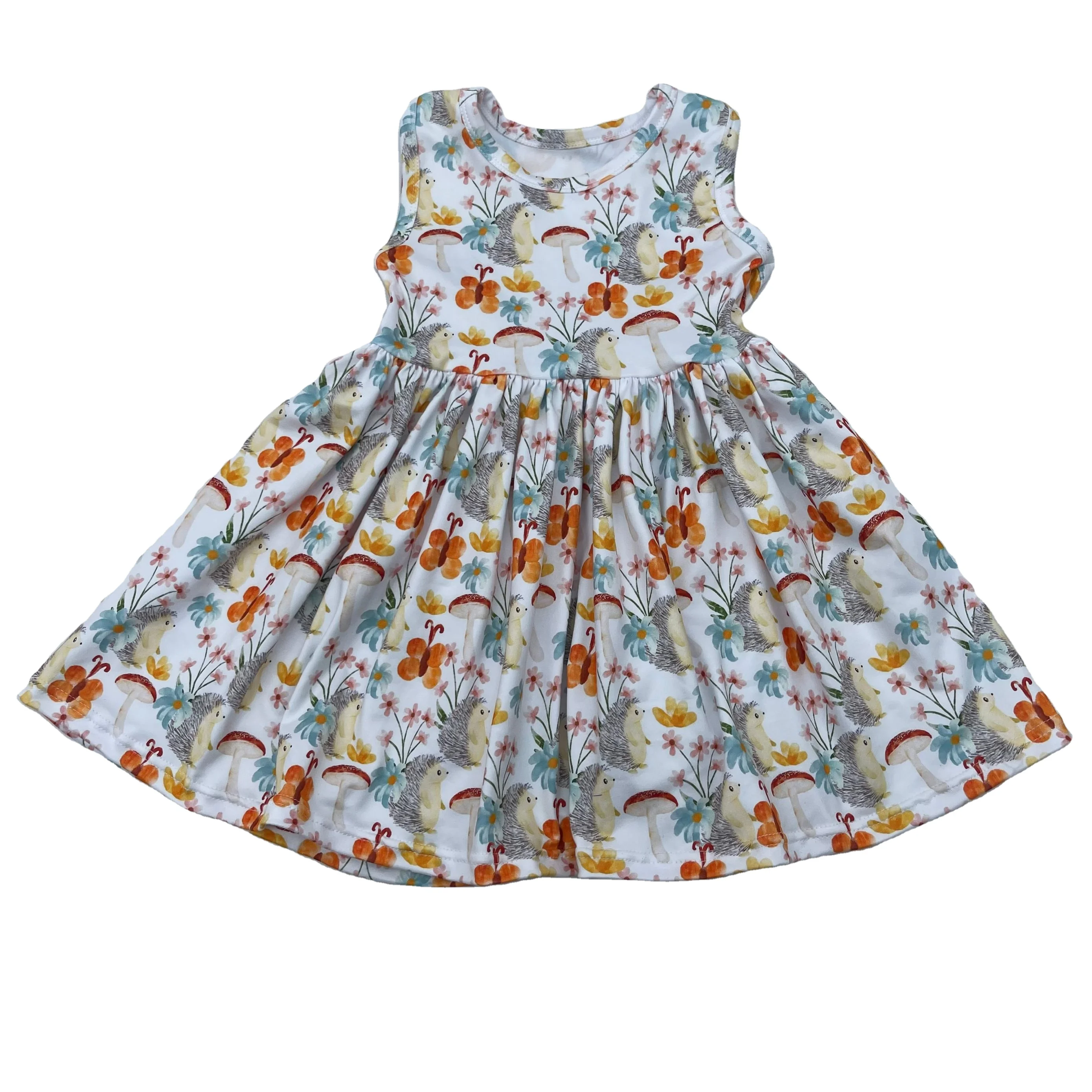 Qingli Western Boutique Baby Girl Custom Pattern Summer Dresses Clothing Party Wedding Kids Dress