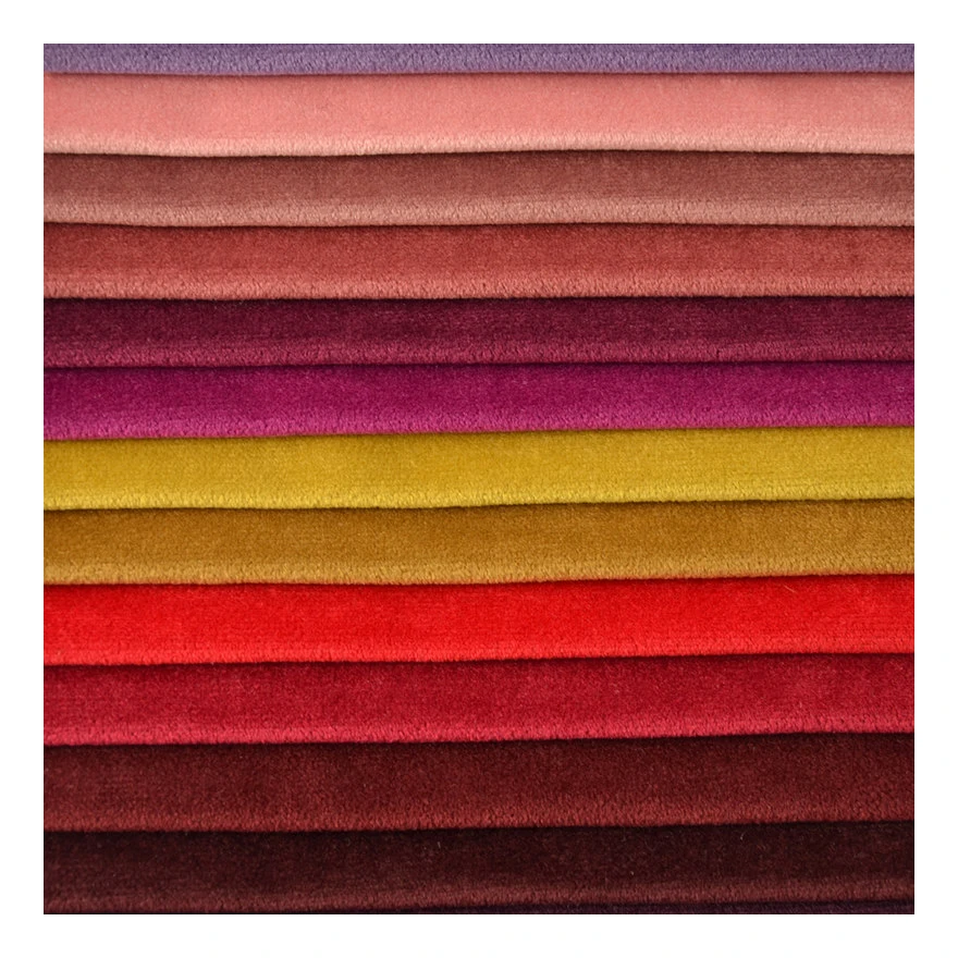 Popular Dark Blue Navy Brown Soft 100% Polyester Upholstery Plush Velvet Fabric