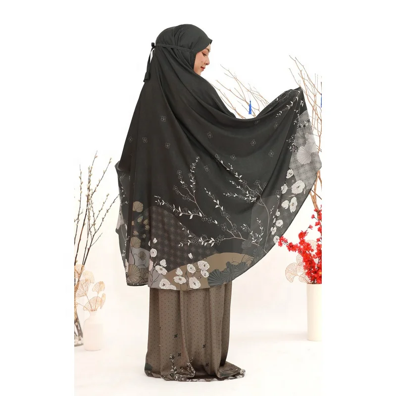 Wholesale comfortable women abaya dubai best selling monsoon lace decoration prayer abaya Modest Khimar Hijab Abaya