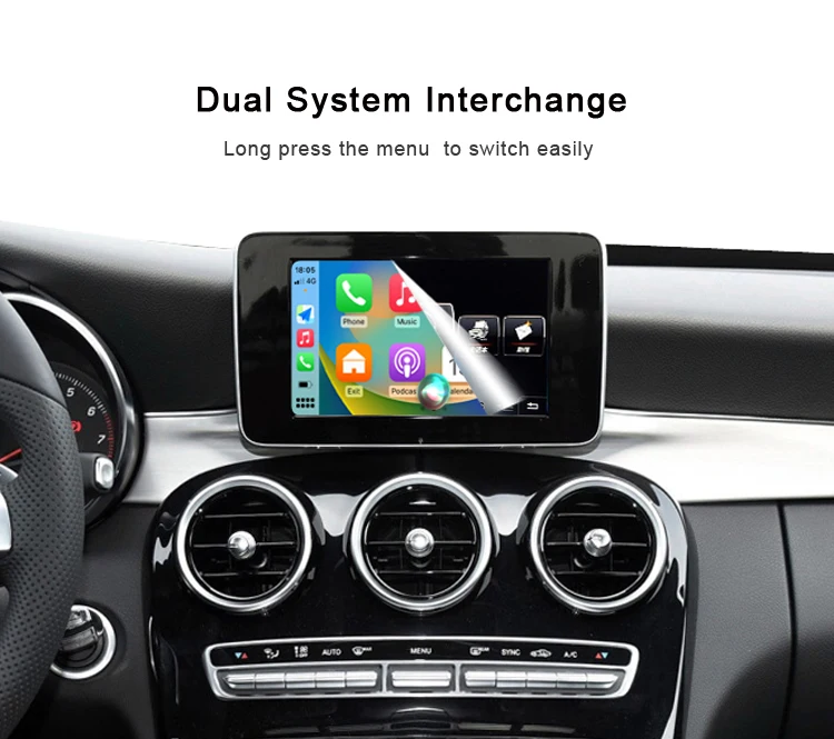 Car Electronic Gadgets Carplay Android Auto W205 For Benz 5.0 Ssytem 2013-2019