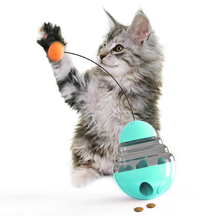 
High quality tumbler Funny cat ball slow feeding pet feeder pet toys 
