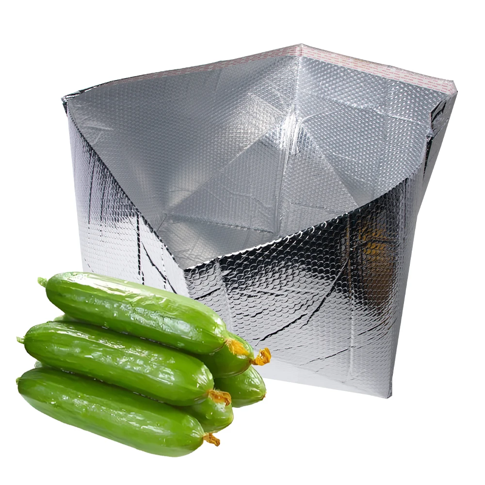 Waterproof Fresh Cold Chain Transport Carton Aluminum Foil Line Thermal Insulation Material Boxes For  Fish Food Packaging