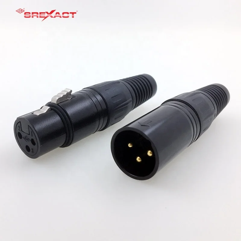 High quality gold contact female xlr connectors 3 pin