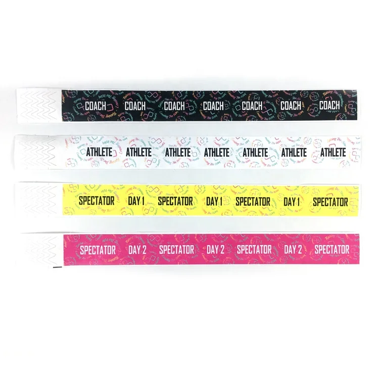 Event Wristbands Cheap Entry Event Ticket 1 Inch Sheet Tyvek Wrist Band Wristbands Paper Bracelet