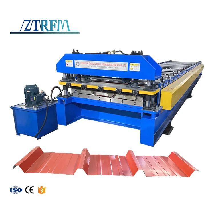 Spanish service Columbia Peru Lima Tr4 zinc aluminum steel roofing tile making machinery