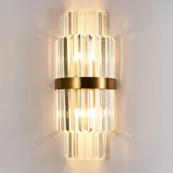 Хит продаж, современные роскошные комнатные Настенные светильники E14 для дома, прикроватный коридор, гостиная, Хрустальный настенный светильник, освещение