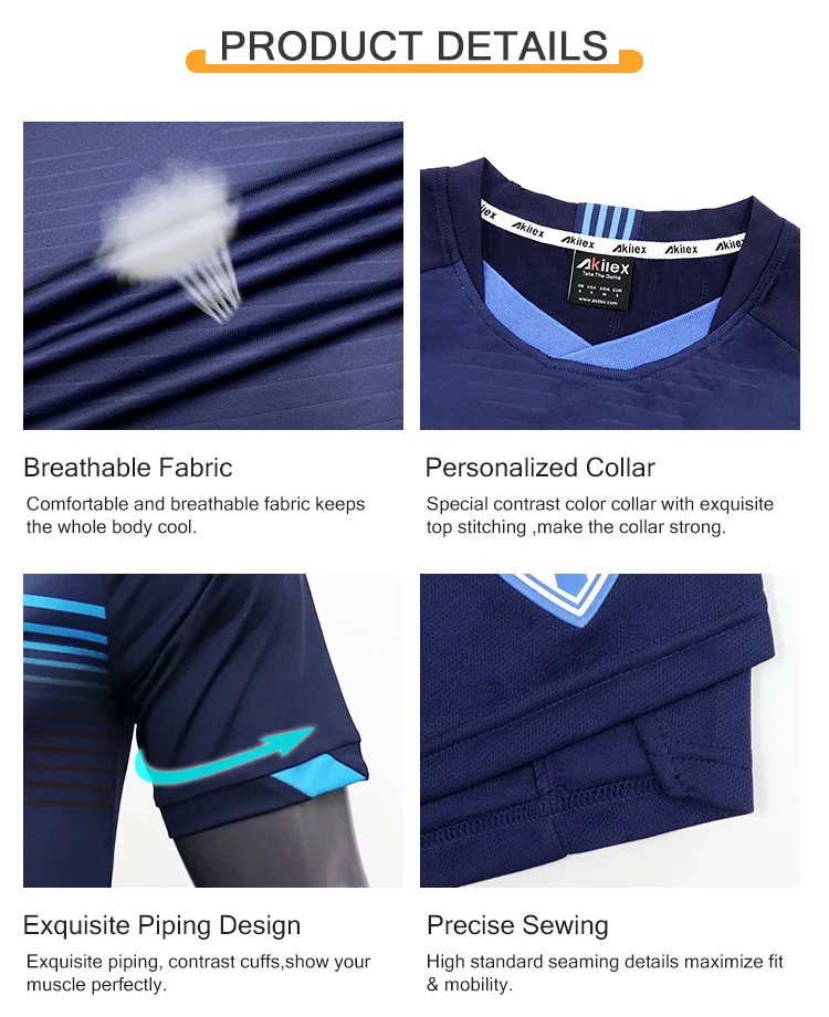 Custom Wholesale High Quality Team Sport Club Jersey Set Sublimation Football Shirts Football Uniform Men Soccer Wear
