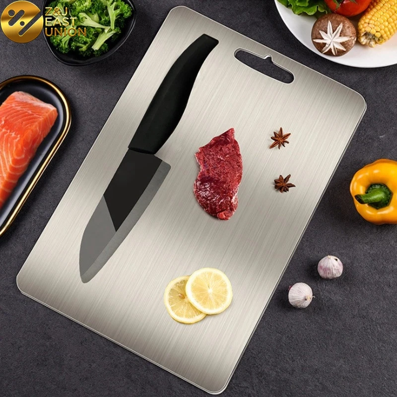 Stainless Steel Metal Household Vegetable Fruit Chopping Board Meat Cutting Board