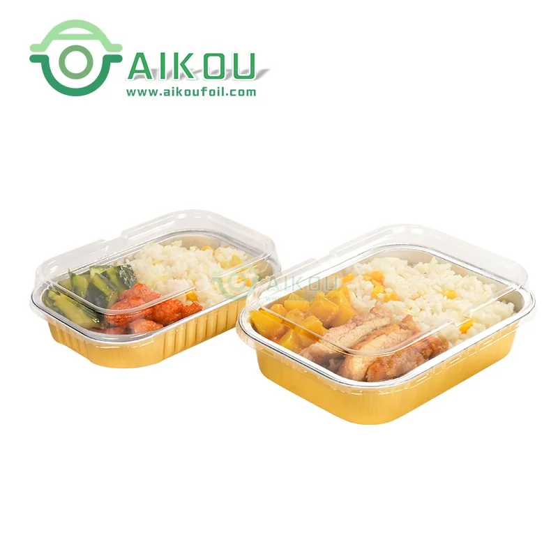 Two compartment colored divided catering plastic lid aluminum foil food contianer/tray