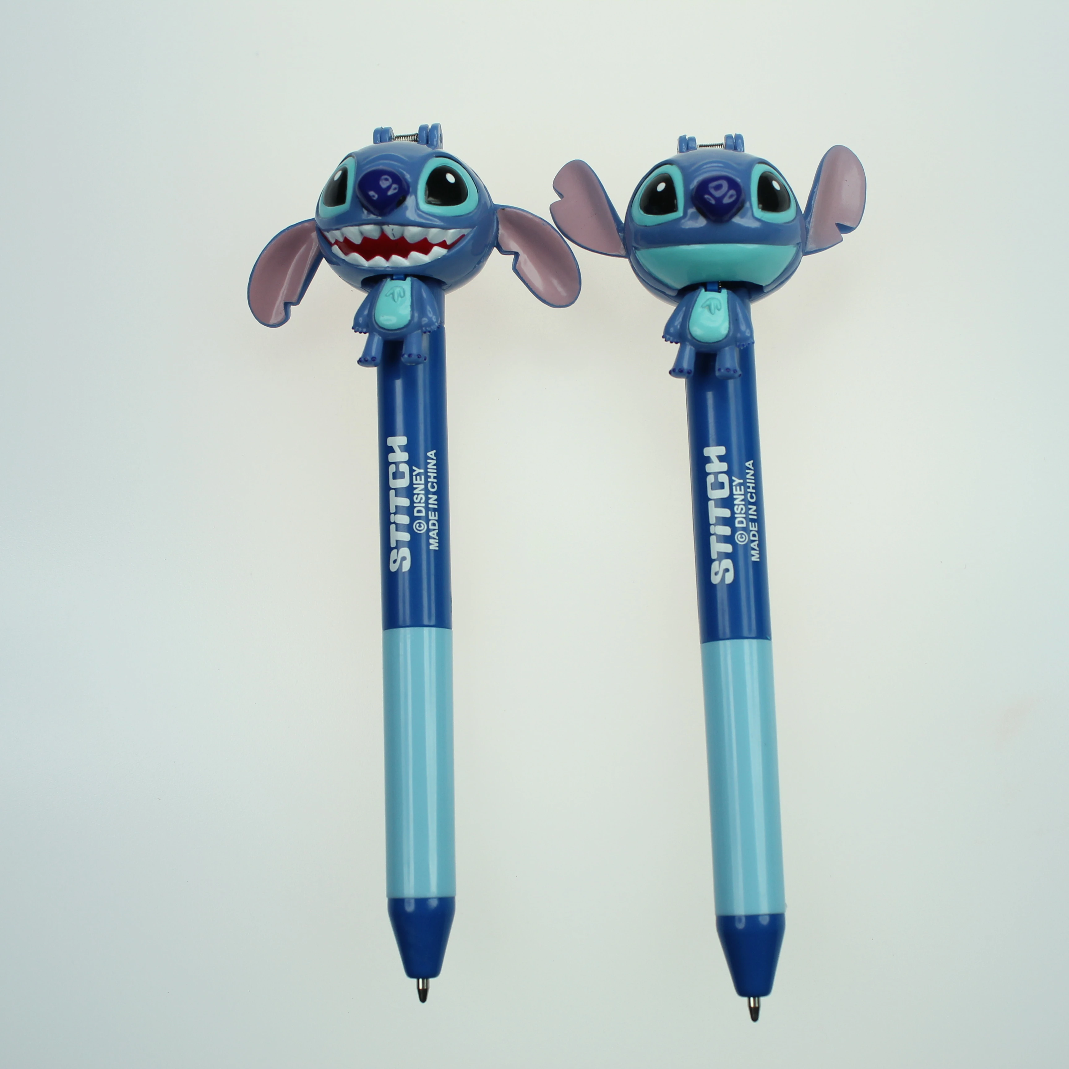 BSCI 2021 Toys Stitch Cartoon Brush Pen Cartoon Character Blue Stitch Big Head Retractable Pen