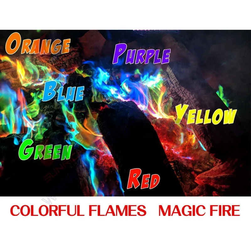 Twice The Color Rainbow Magical Creates Vibrant Colorful Wood Burning Fires Colored Mystical Flames Magic Fire Powder